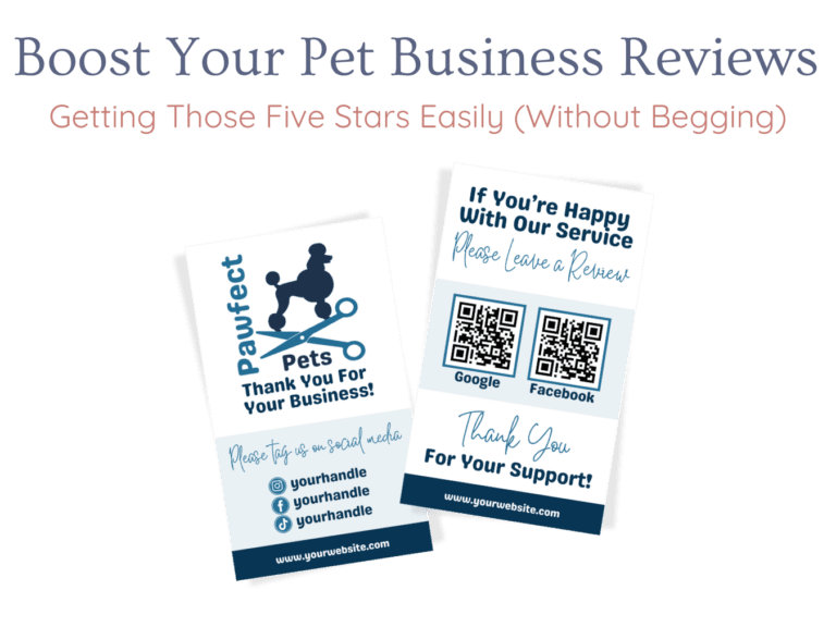 Image of a review card to help Boost Your Pet Business Reviews